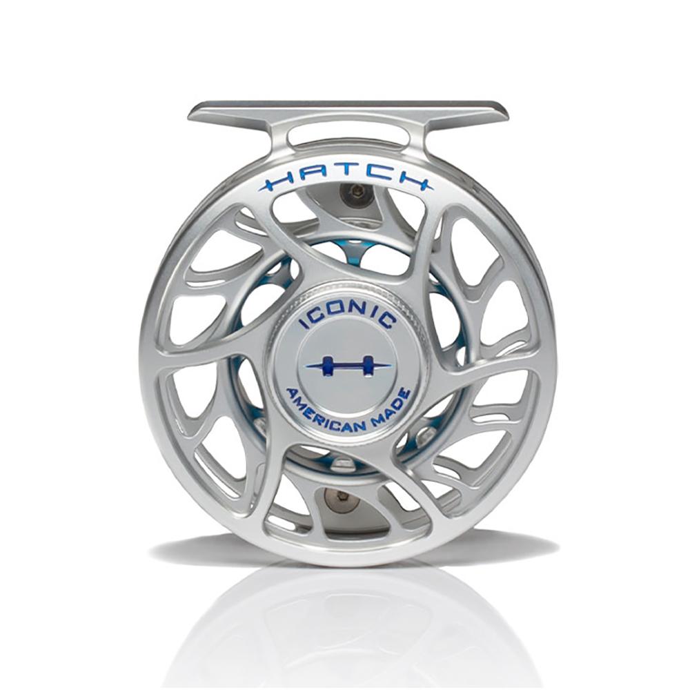 Hatch Iconic Fly Reel - 3 Plus in Clear Blue Rear View